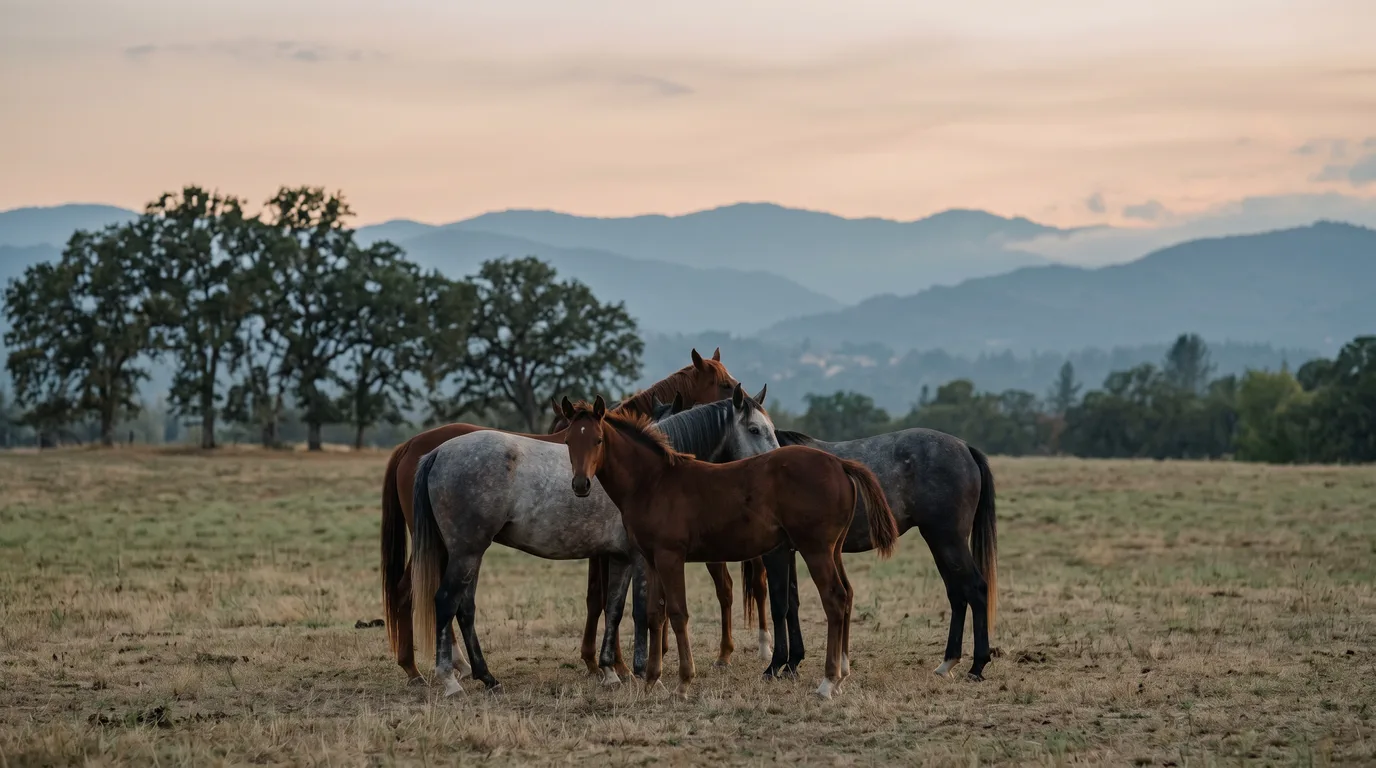 Chevaux en liberté, Les Sabot de Perel, Ardèche